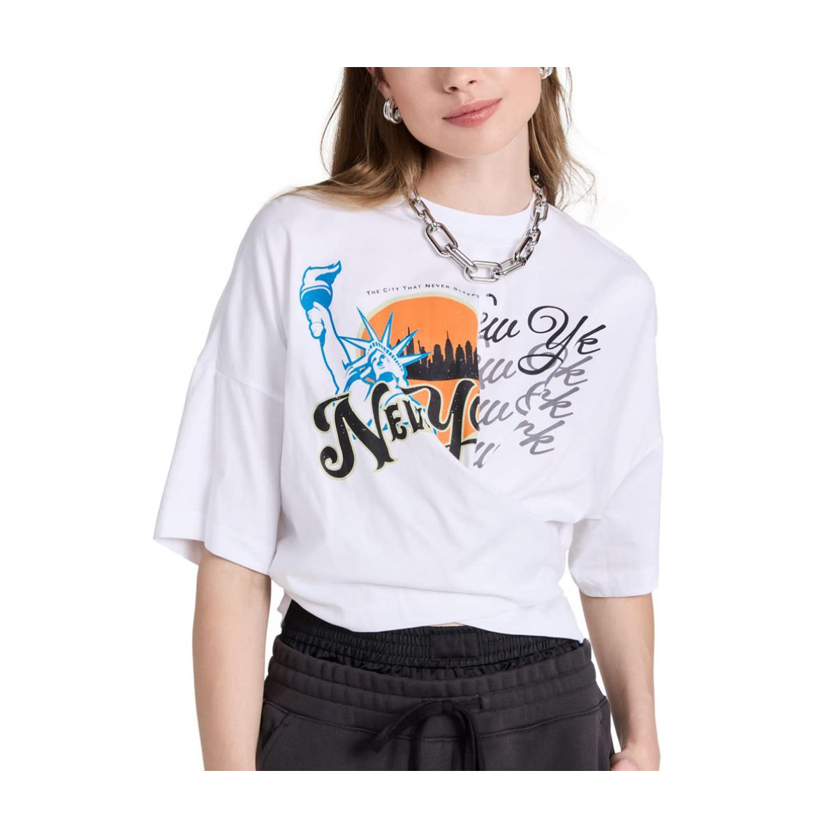 3.1 Phillip Lim We Are NY Twisted Tie Back T-Shirt