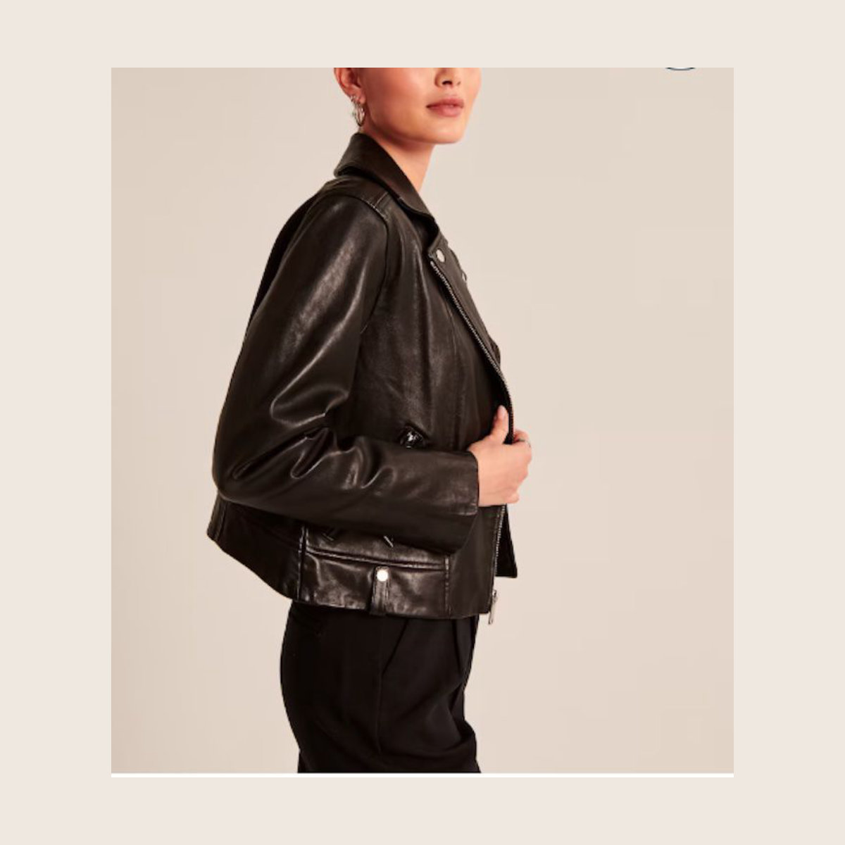 Abercrombie & Fitch Genuine Leather Moto Jacket