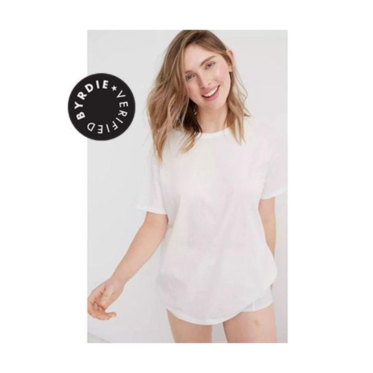 Aerie Distressed Basic Boyfriend T-Shirt