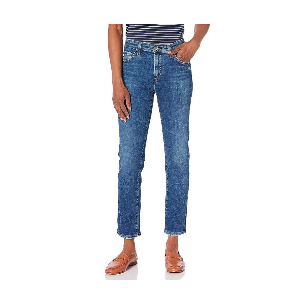 AG Adriano Goldschmied Women’s Prima Mid Rise Cigarette Crop Jean