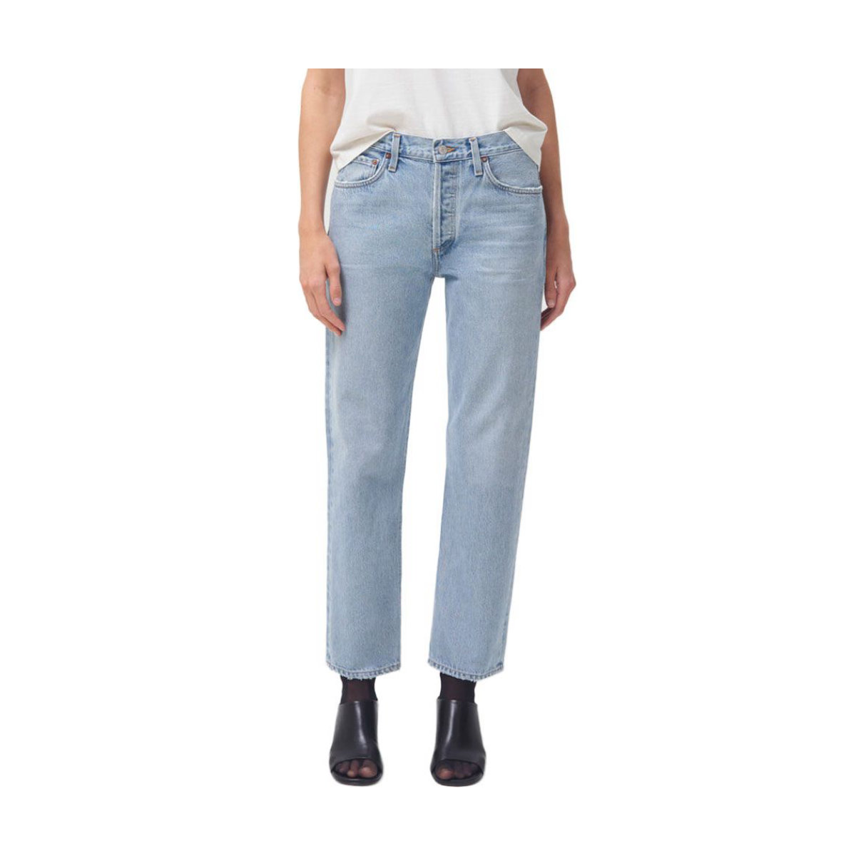 AGOLDE Wyman Low-Rise Organic Straight-Leg Jeans