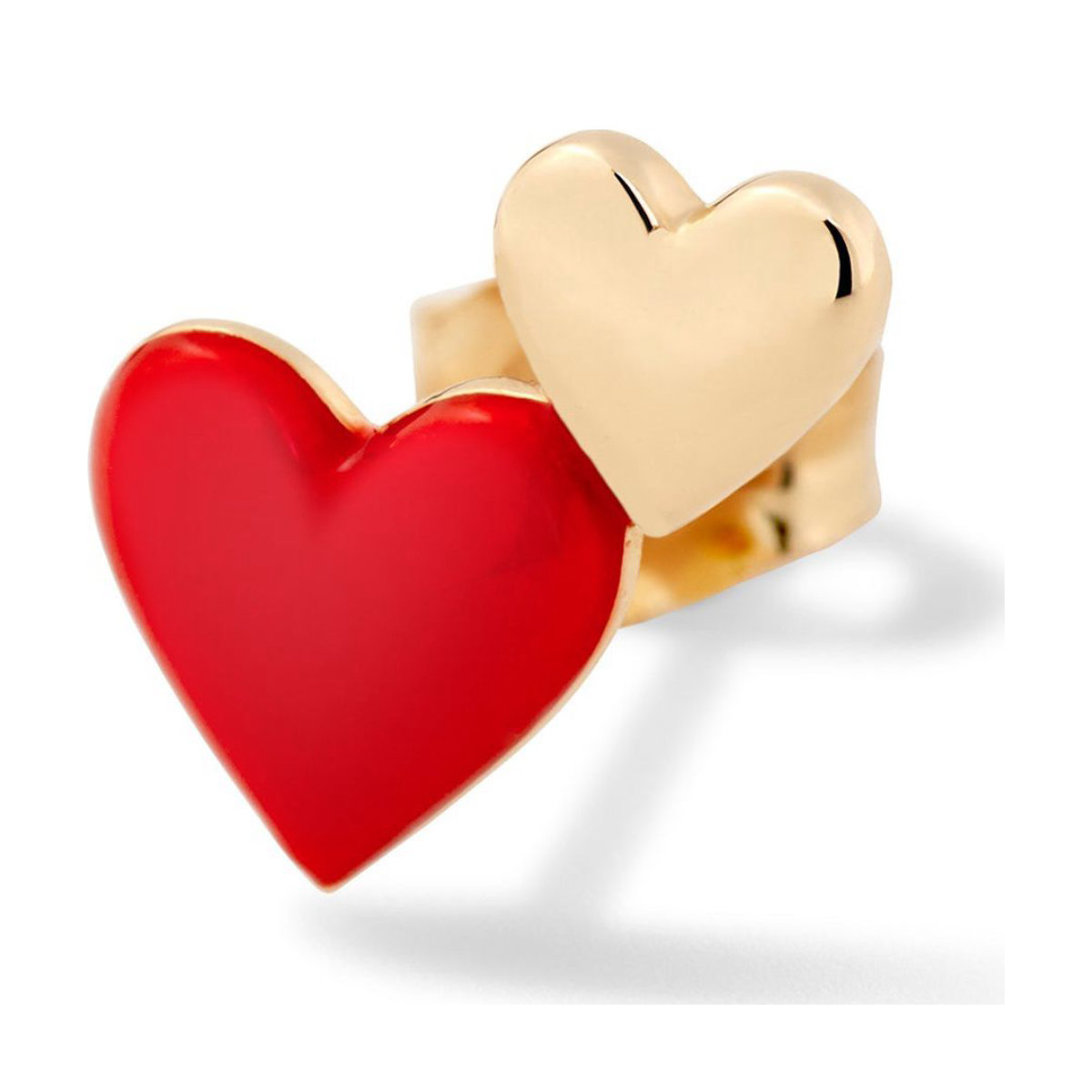 Alison Lou Double Heart Stud