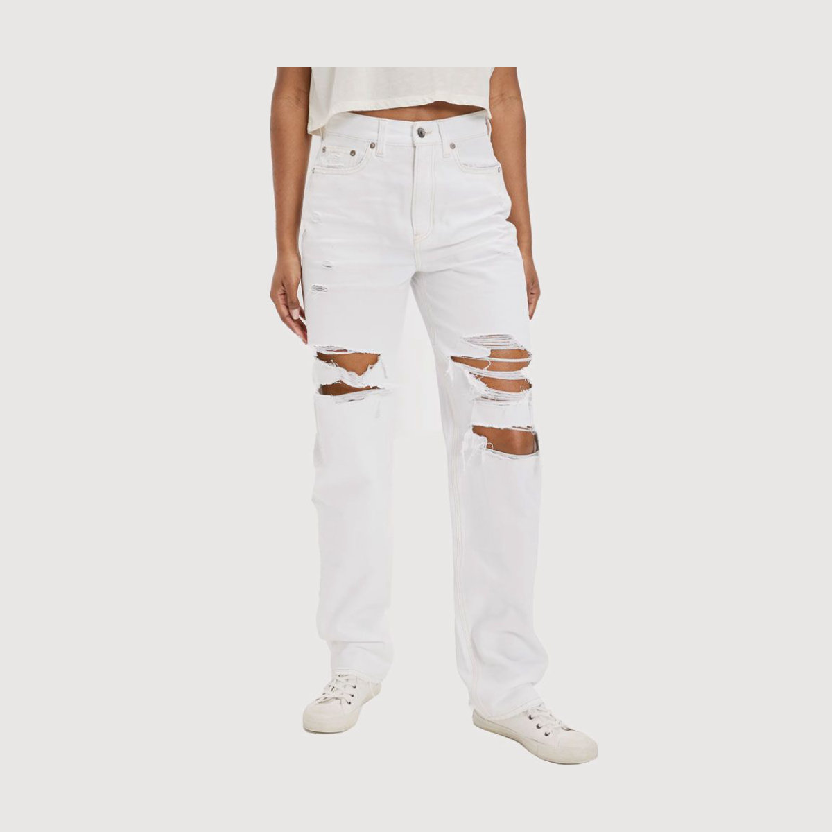 American Eagle Ripped Highest Waist Baggy Straight Jean