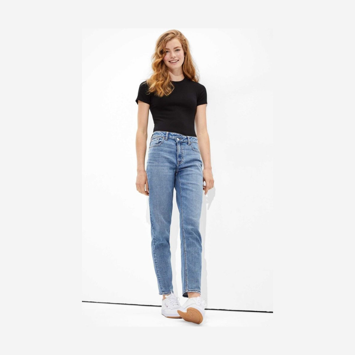 American Eagle Stretch Crossover Highest Waist Mom Jean
