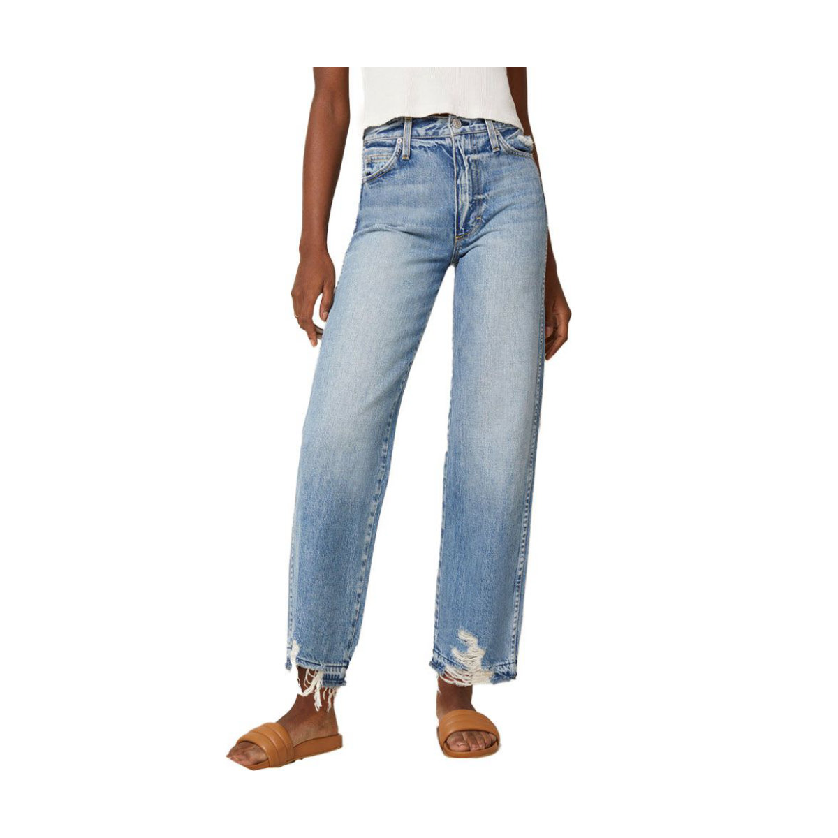 Amo Denim Sophie Crop With Released Hem