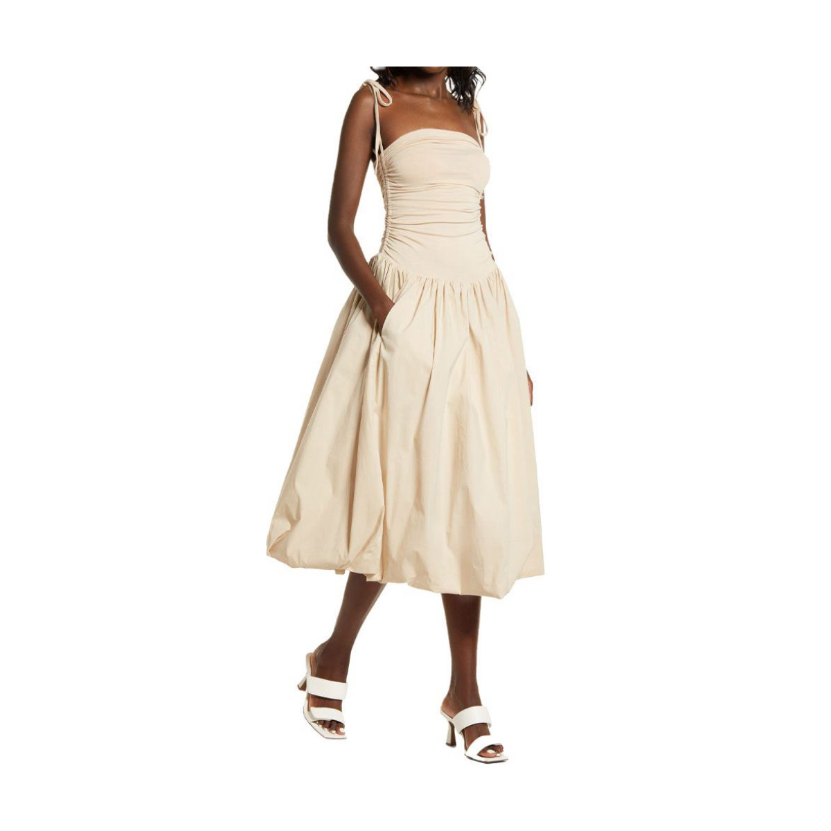 Amy Lynn Tie Shoulder Midi Dress