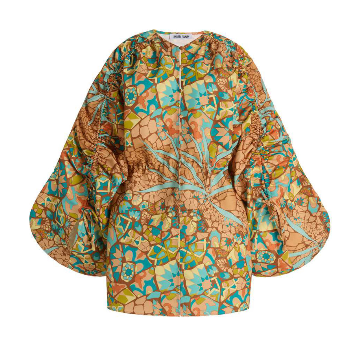 Andrea Iyamah Lida Gathered Mini Dress