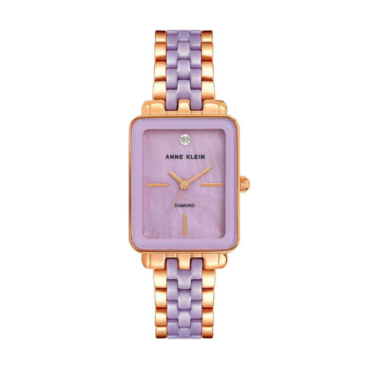 Anne Klein Ceramic Diamond Dial Watch