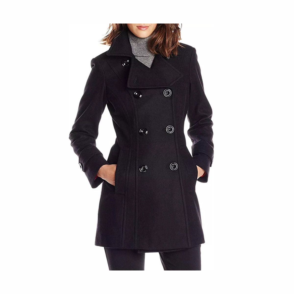 Anne Klein Double Breasted Peacoat