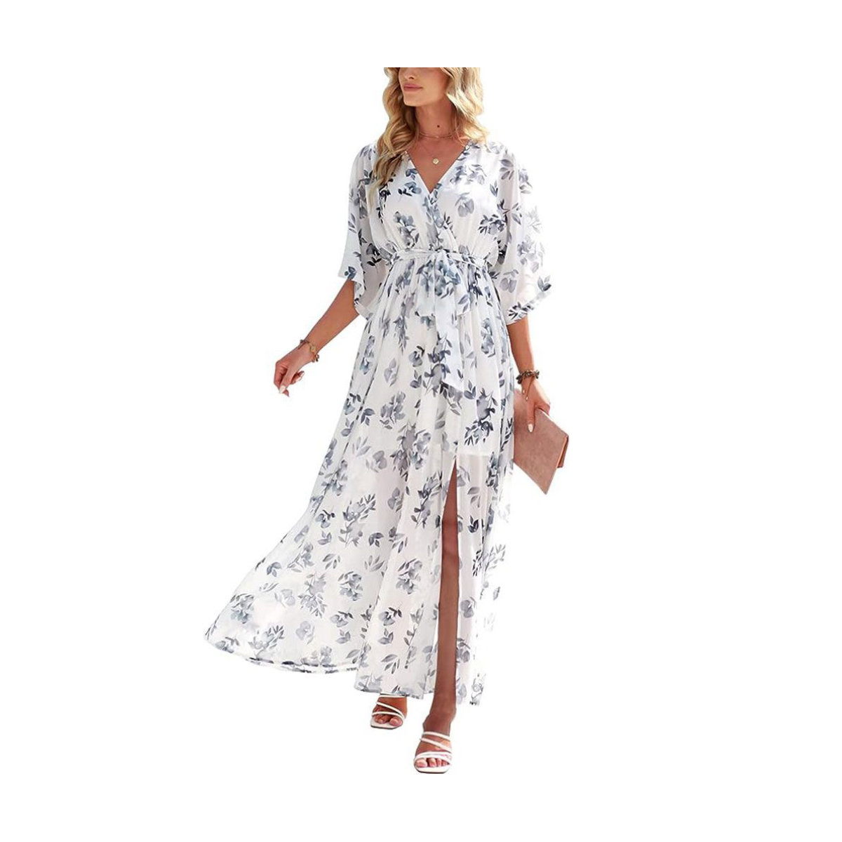Anrabess Women’s Summer Loose Kimono Maxi Dress