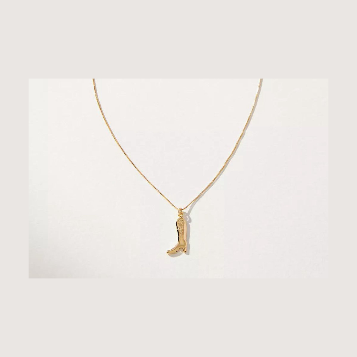 Anthropologie Pavé Cowboy Charm Necklace