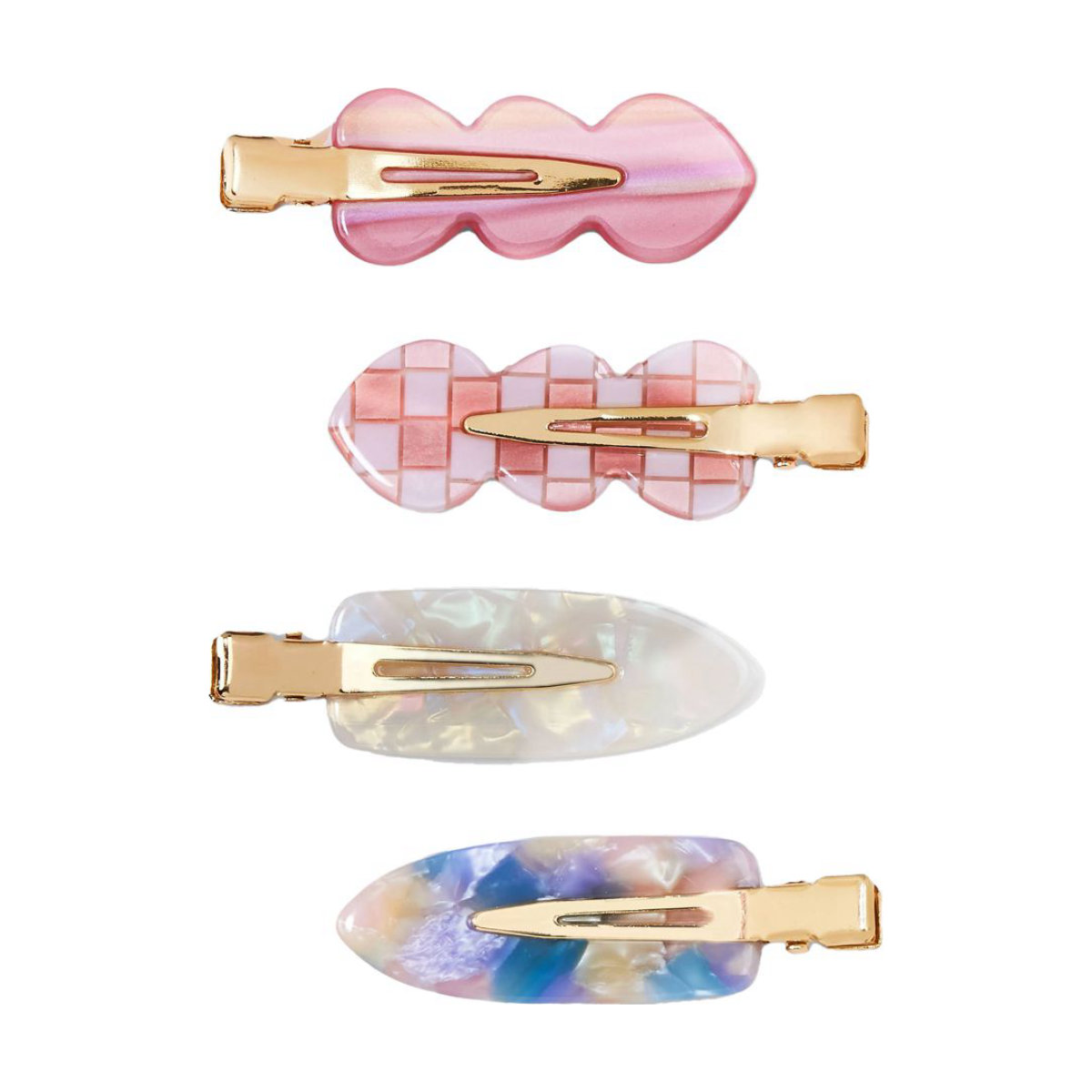 art class 4pk Heart Acrylic Salon Clips