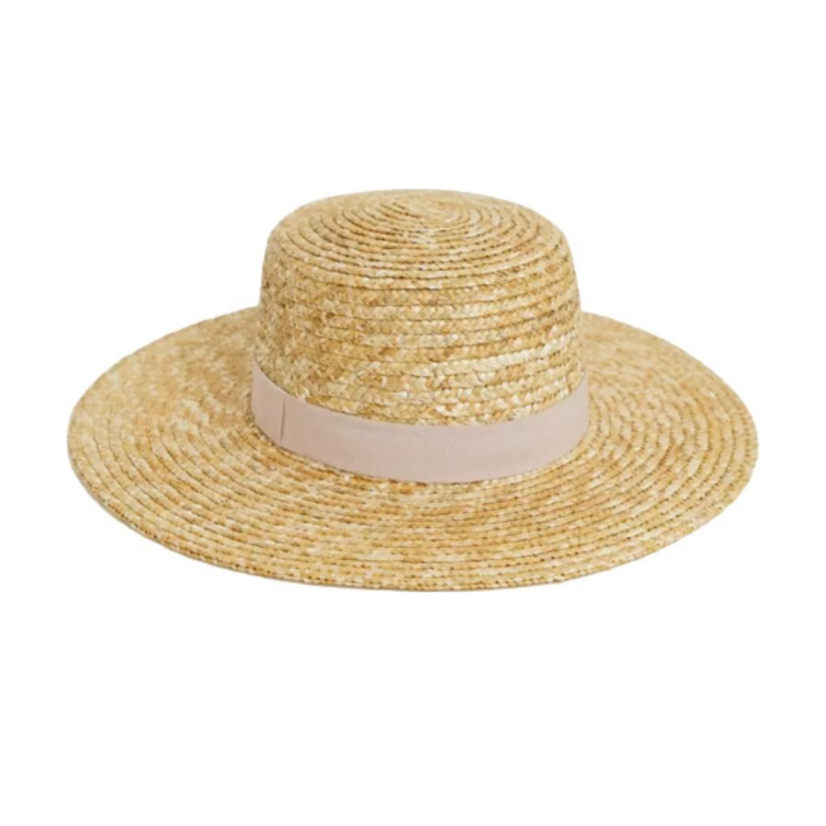 ASOS Design Natural Straw Easy Boater