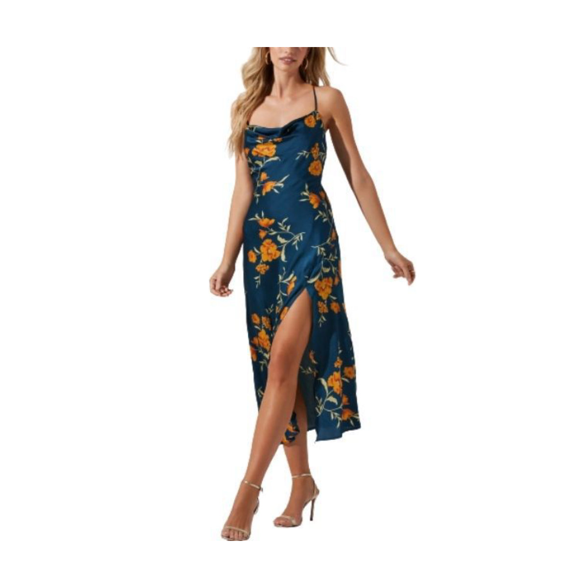 ASTR The Label Gaia Floral Midi Dress