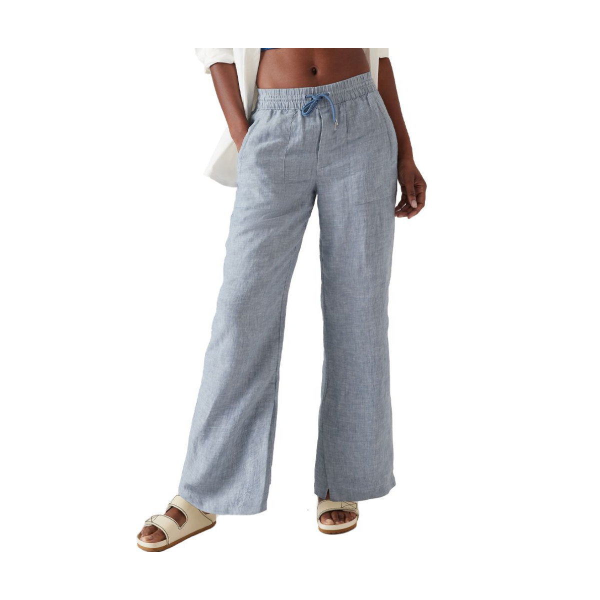 Athleta Retreat Linen Wide Leg Pant