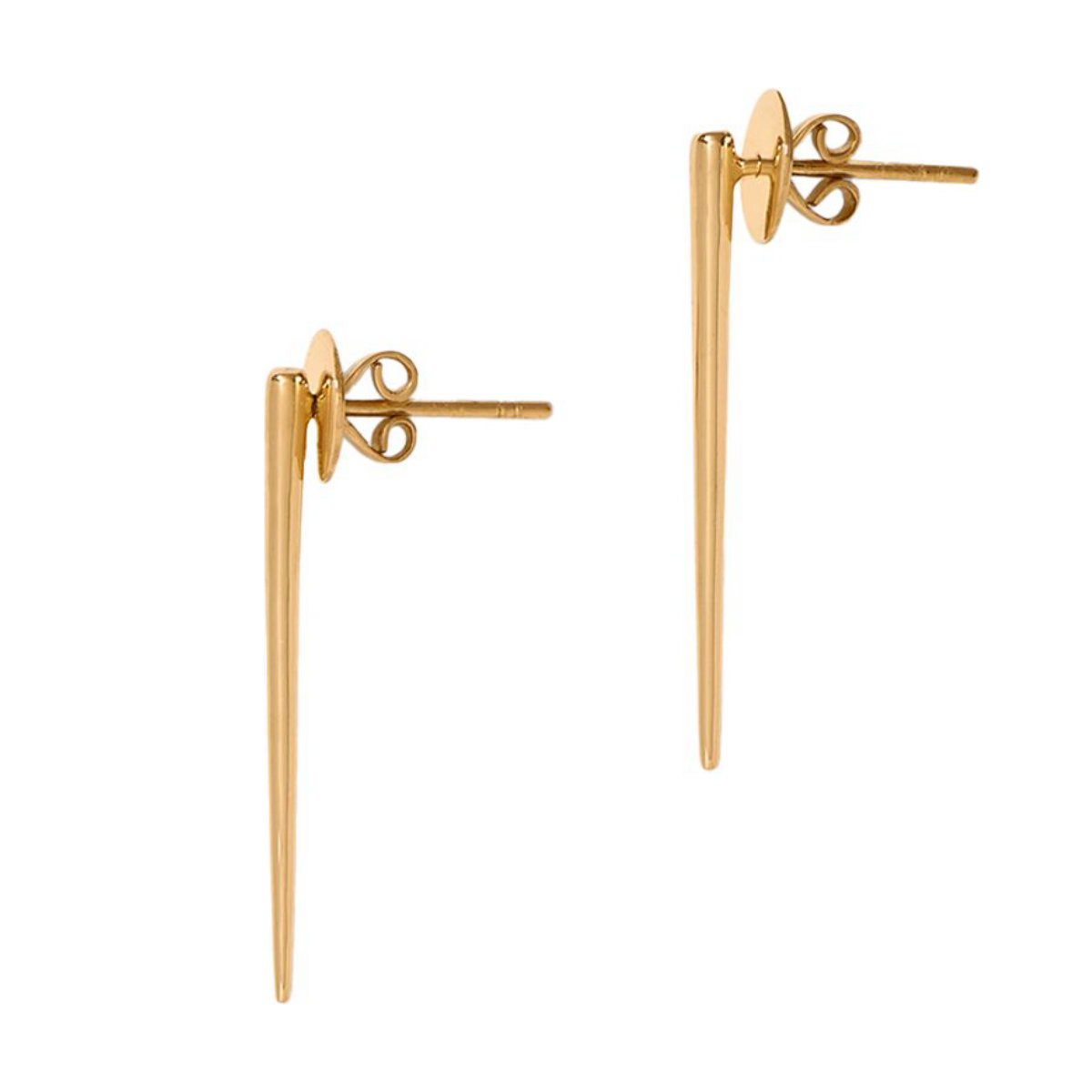 Auvere Gold Spike Earrings Short