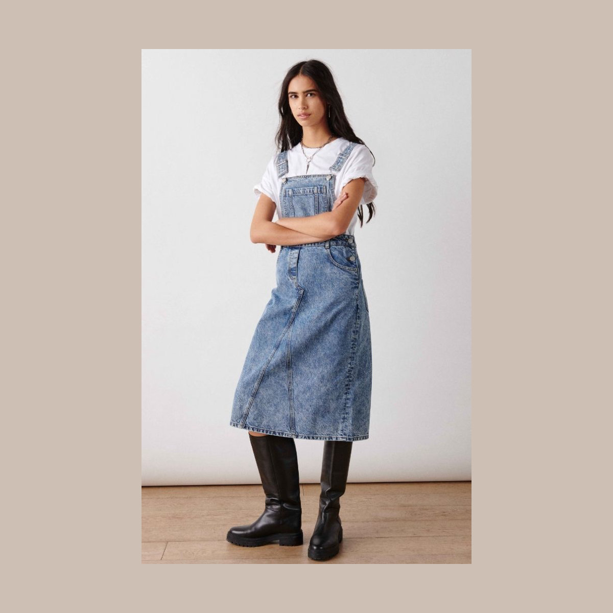ba&sh Emma Denim Overall Dress