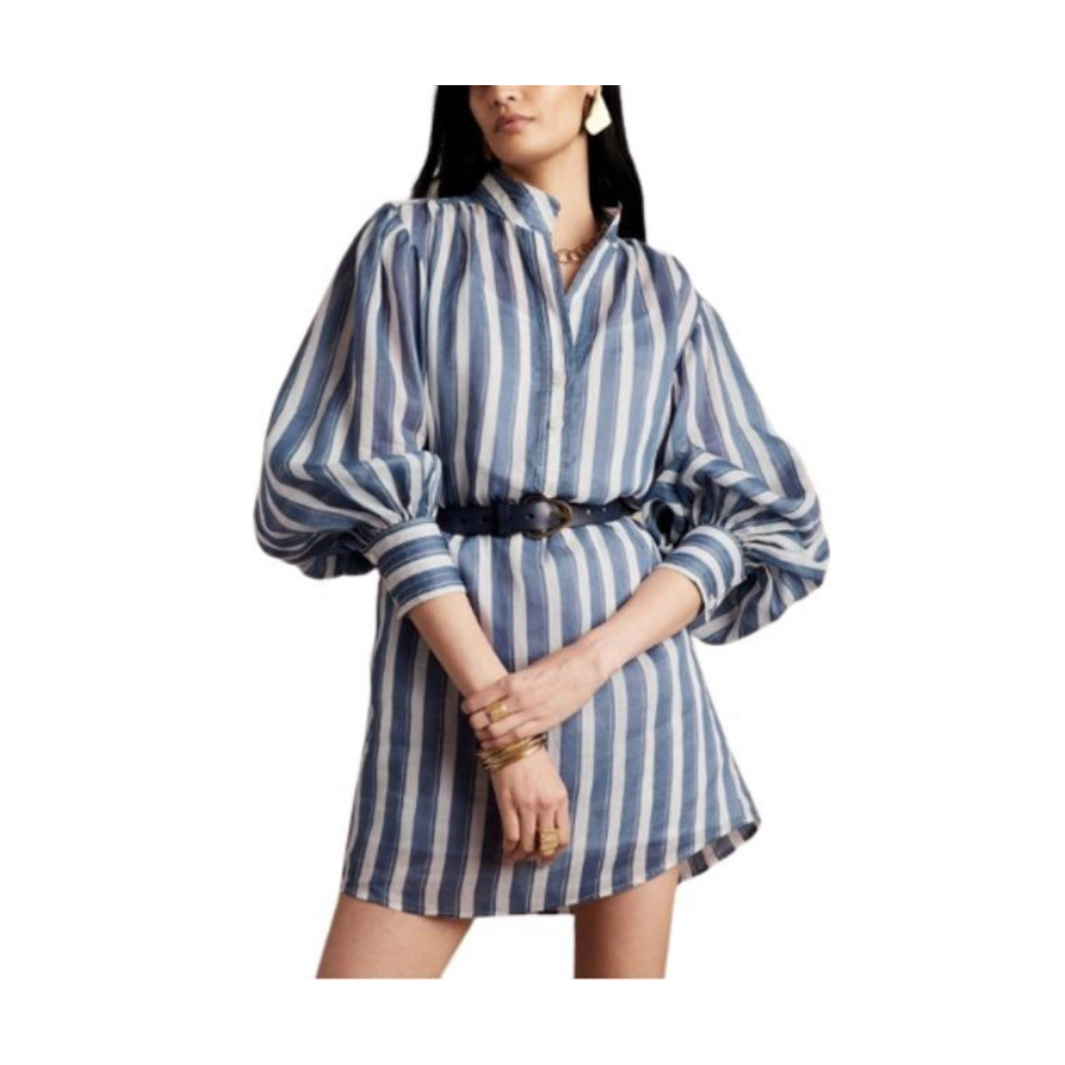Banana Republic Ramie Popover Shirt Dress
