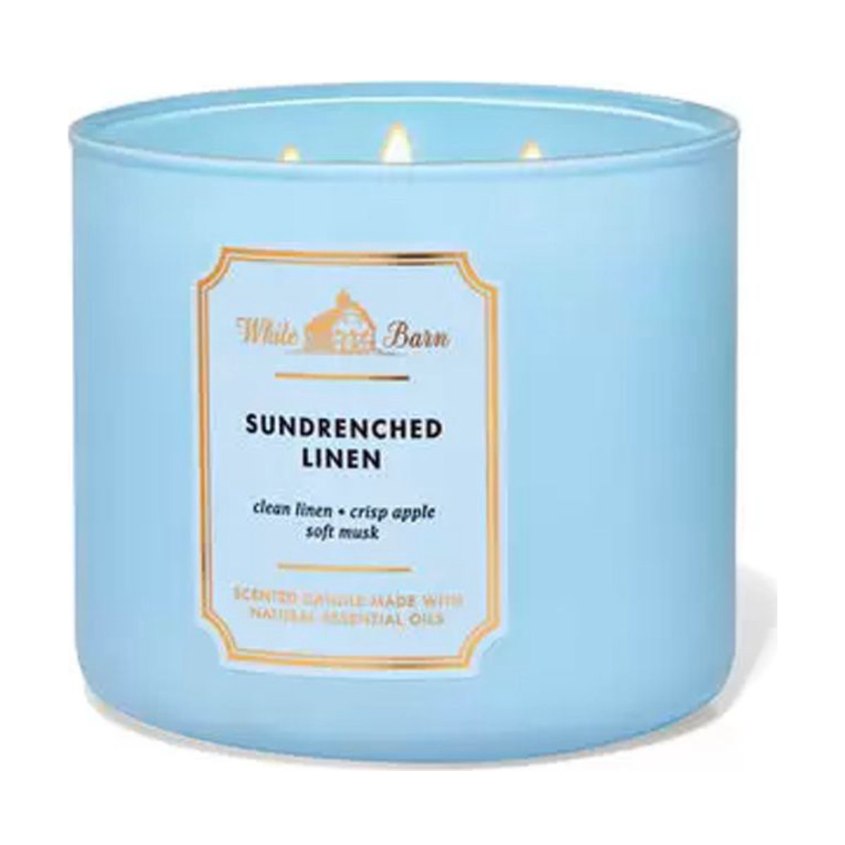 Bath & Body Works Sundrenched Linen 3-Wick Candle