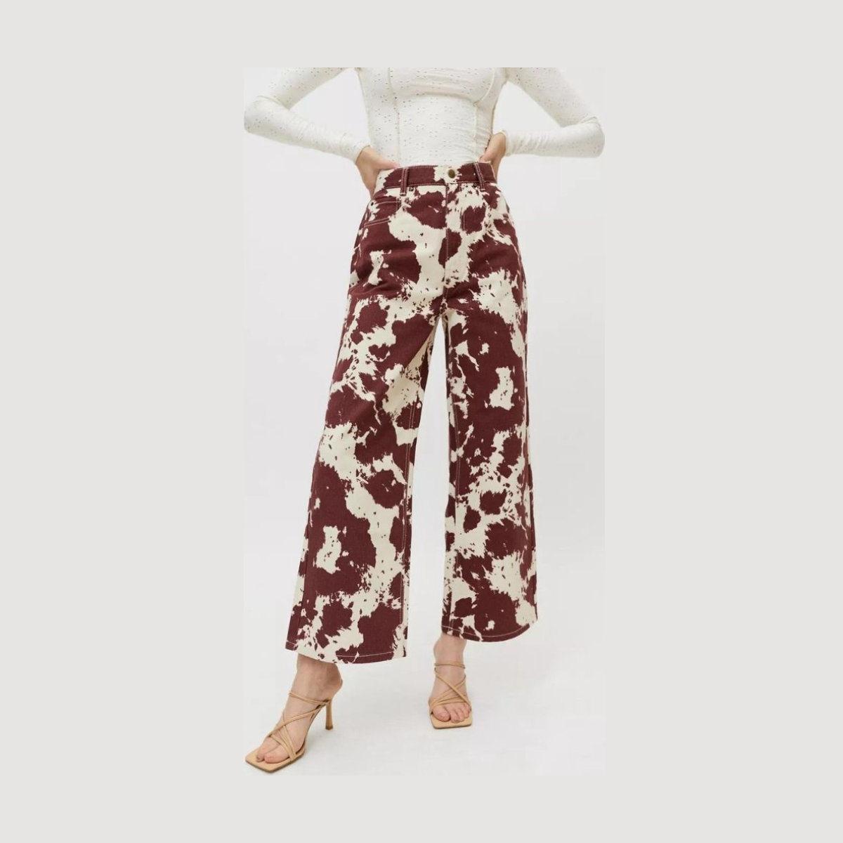 BDG High & Wide Jean - Cow Print