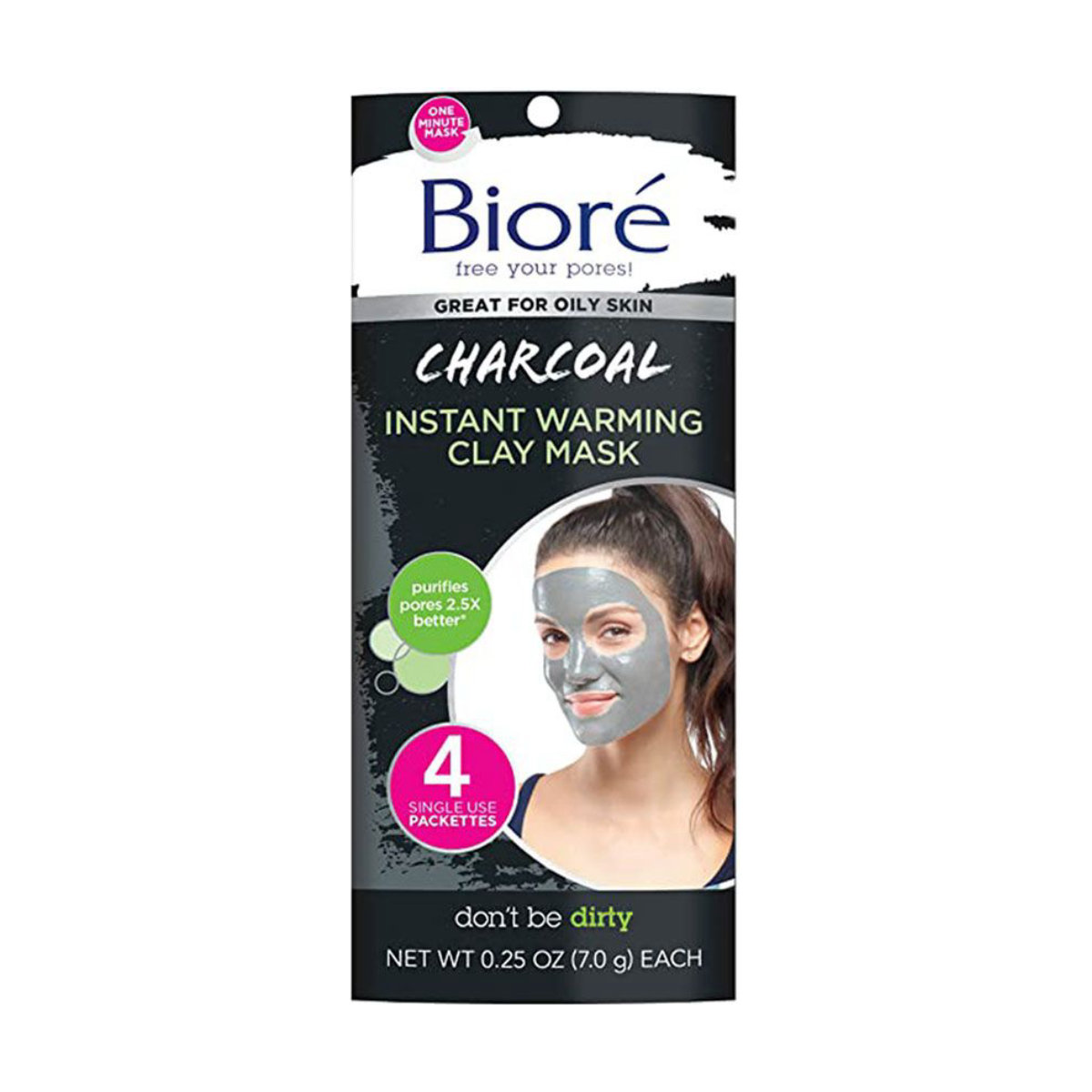 Bioré Instant Warming Clay Charcoal Face Mask