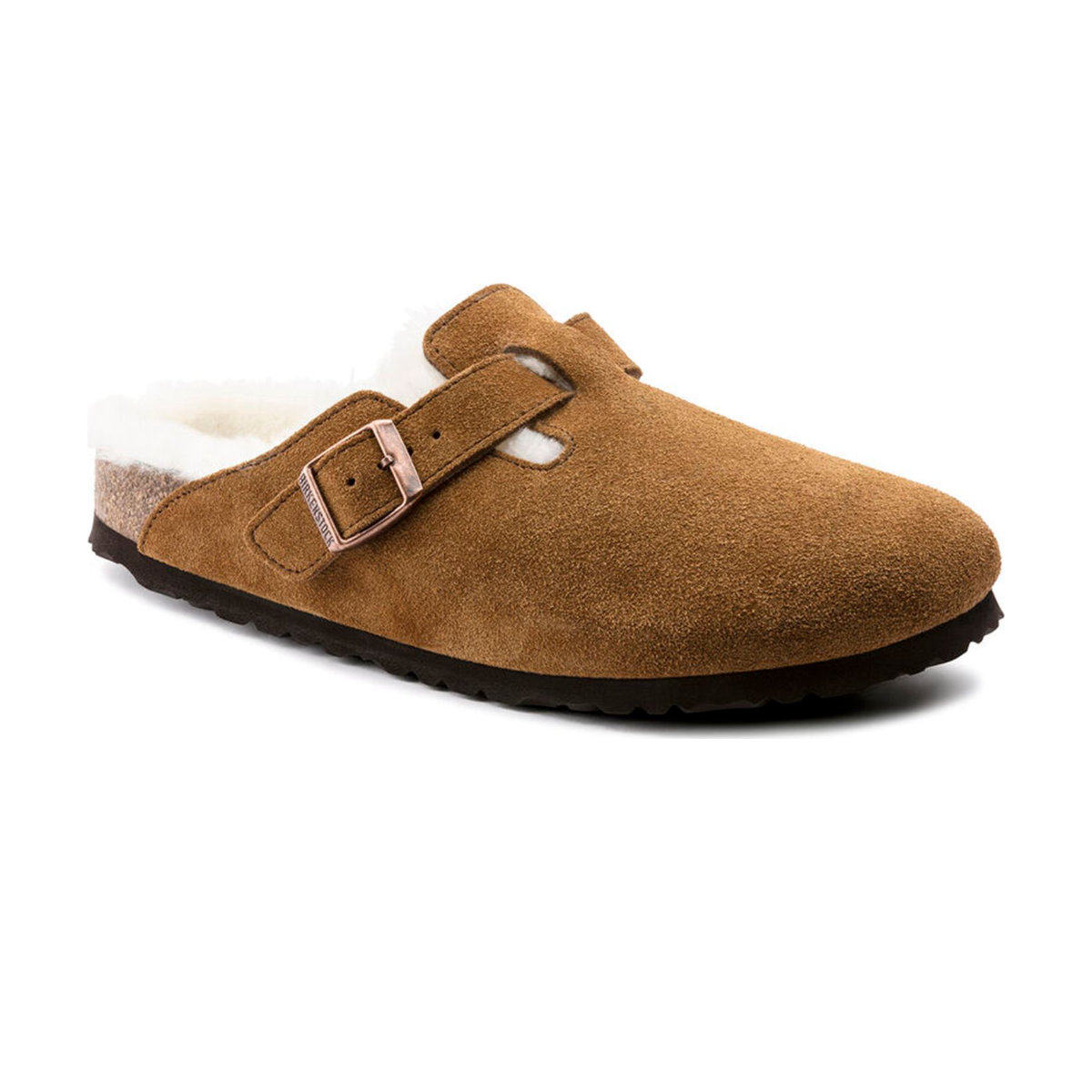 Birkenstock Boston Shearling Suede Leather Clogs