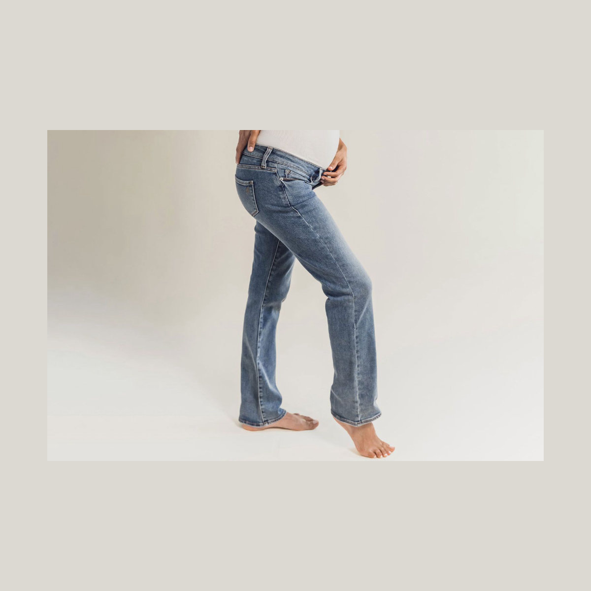 Blanqi Maternity Belly Support Flare Jeans