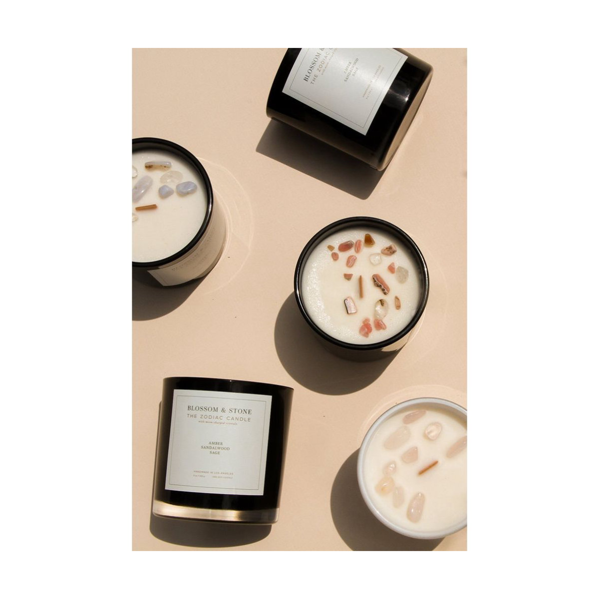 Blossom & Stone Zodiac Crystal Candle