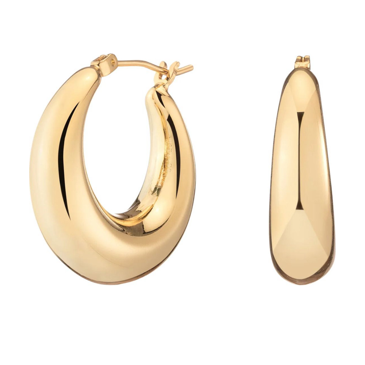 Bonheur Jewelry Large Puffy Hoops