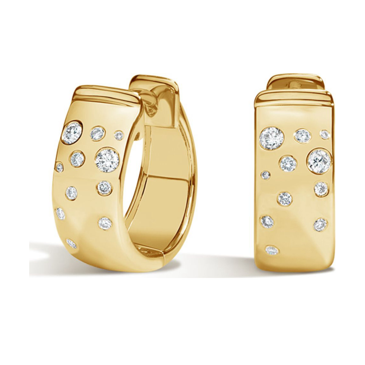 Brilliant Earth Cascade Diamond Huggie Earrings