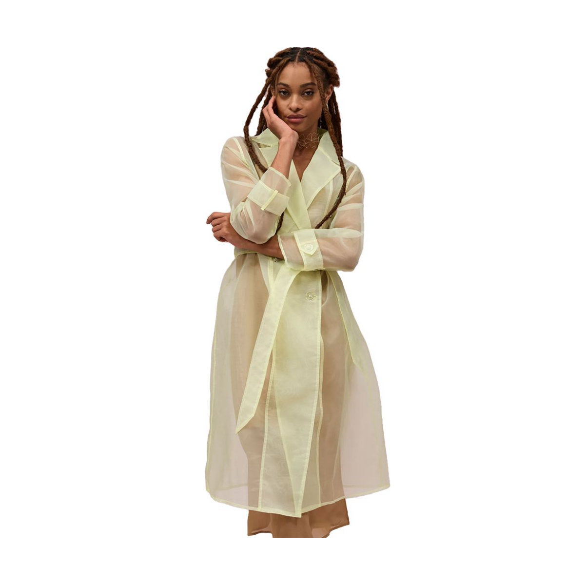 By Anthropologie Sheer Trench Coat