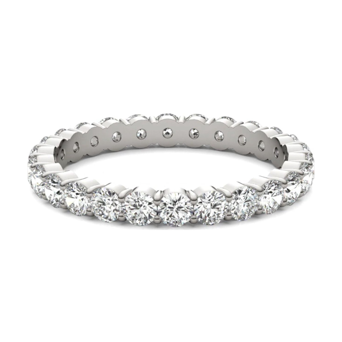 Charles & Colvard Scallop-Edge Eternity Band