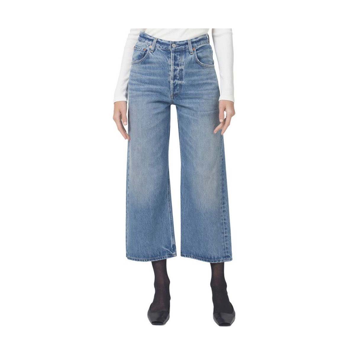 Citizens of Humanity Gaucho High Waist Crop Wide Leg Organic Cotton Jeans