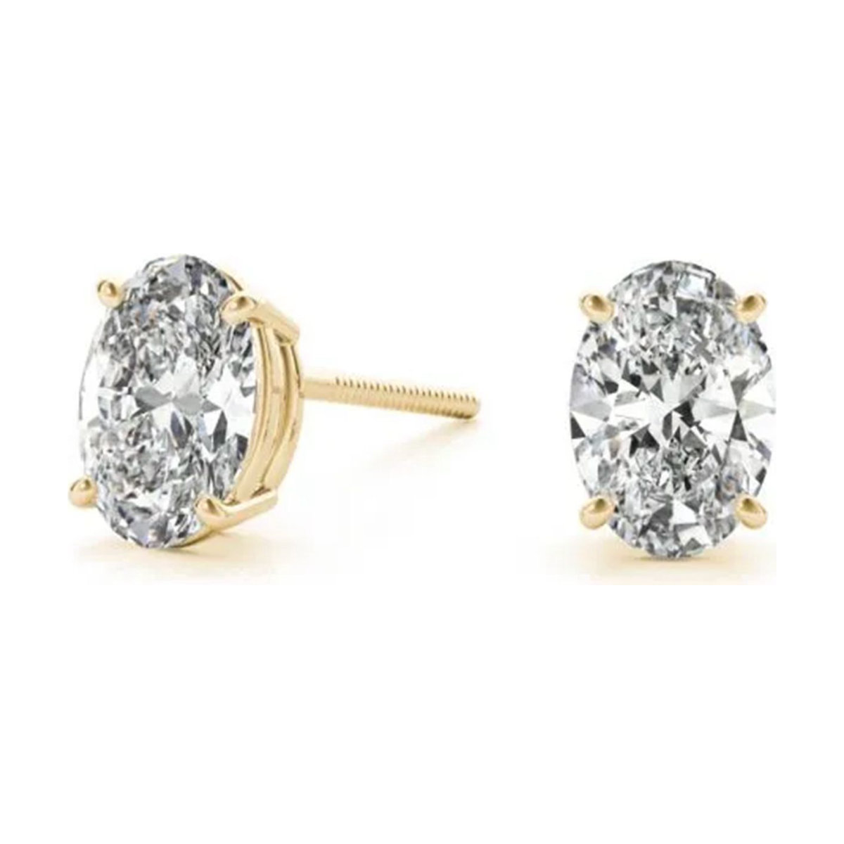 Clean Origin Oval Diamond Stud Earrings