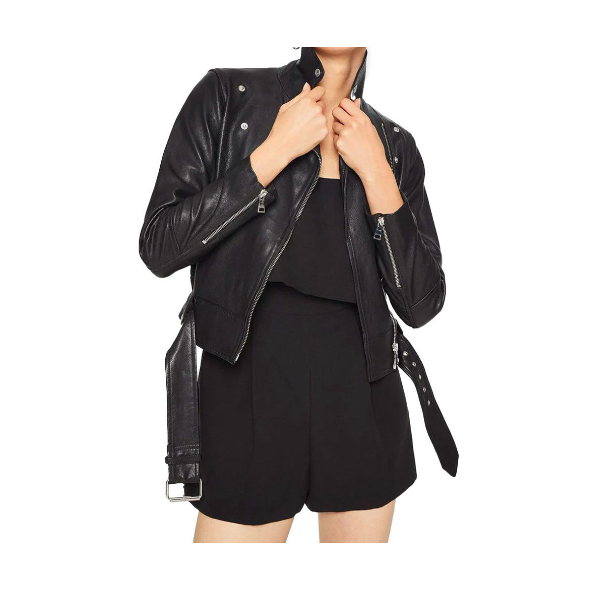 Club Monaco Classic Leather Moto Jacket
