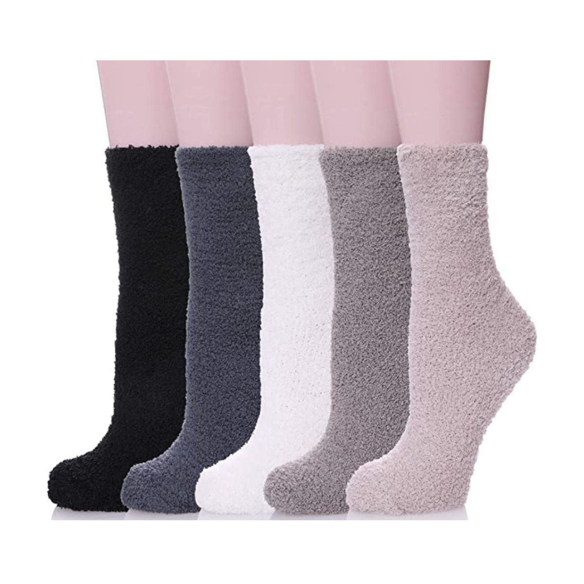 Color City Fuzzy Slipper Socks