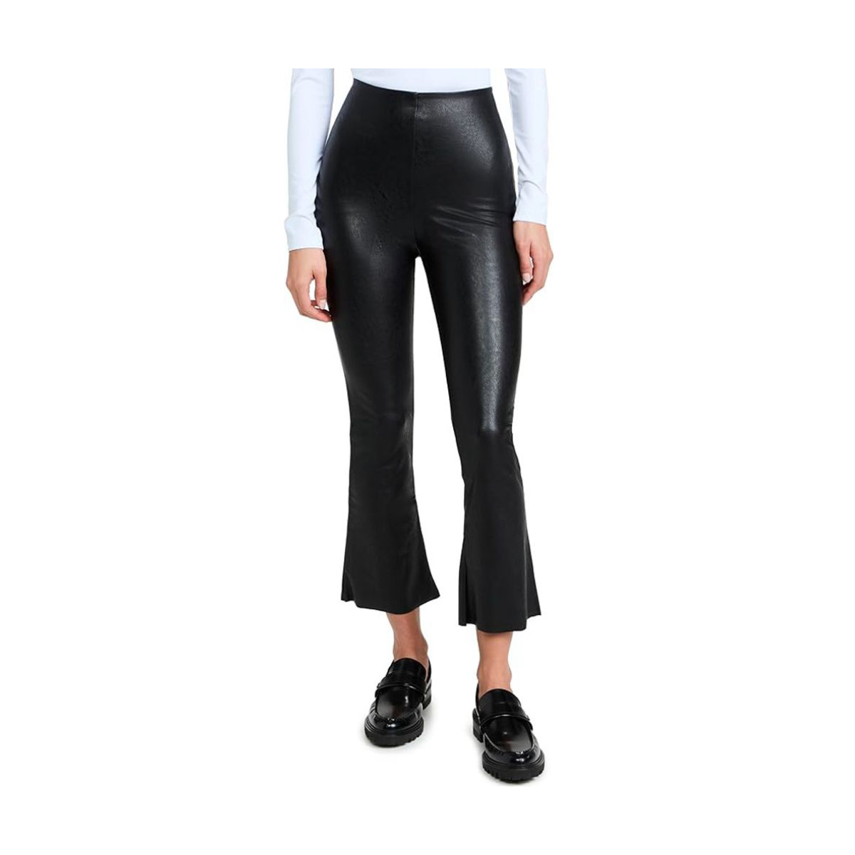 Commando Faux Leather Crop Flare Leggings
