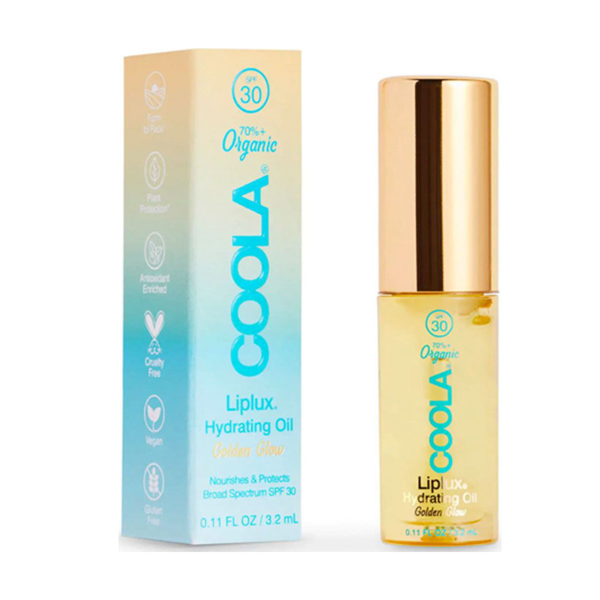 COOLA Classic Liplux Organic Hydrating Lip Oil Sunscreen SPF 30