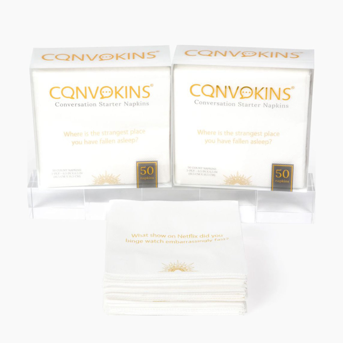 Côtier Convokins Conversation Starter Cocktail Napkins