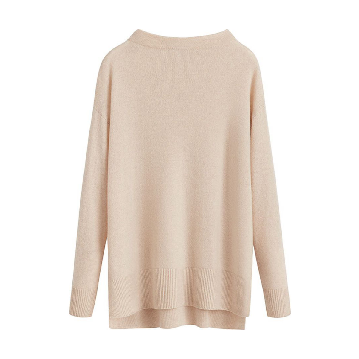 Cuyana Single-Origin Cashmere Funnel Neck Sweater