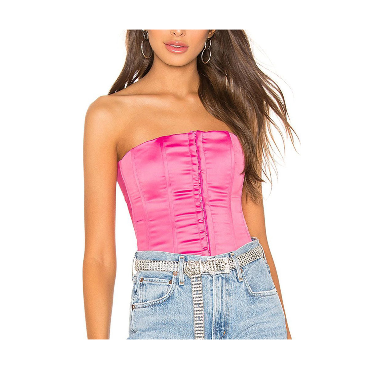 Danielle Guizio Satin Corset