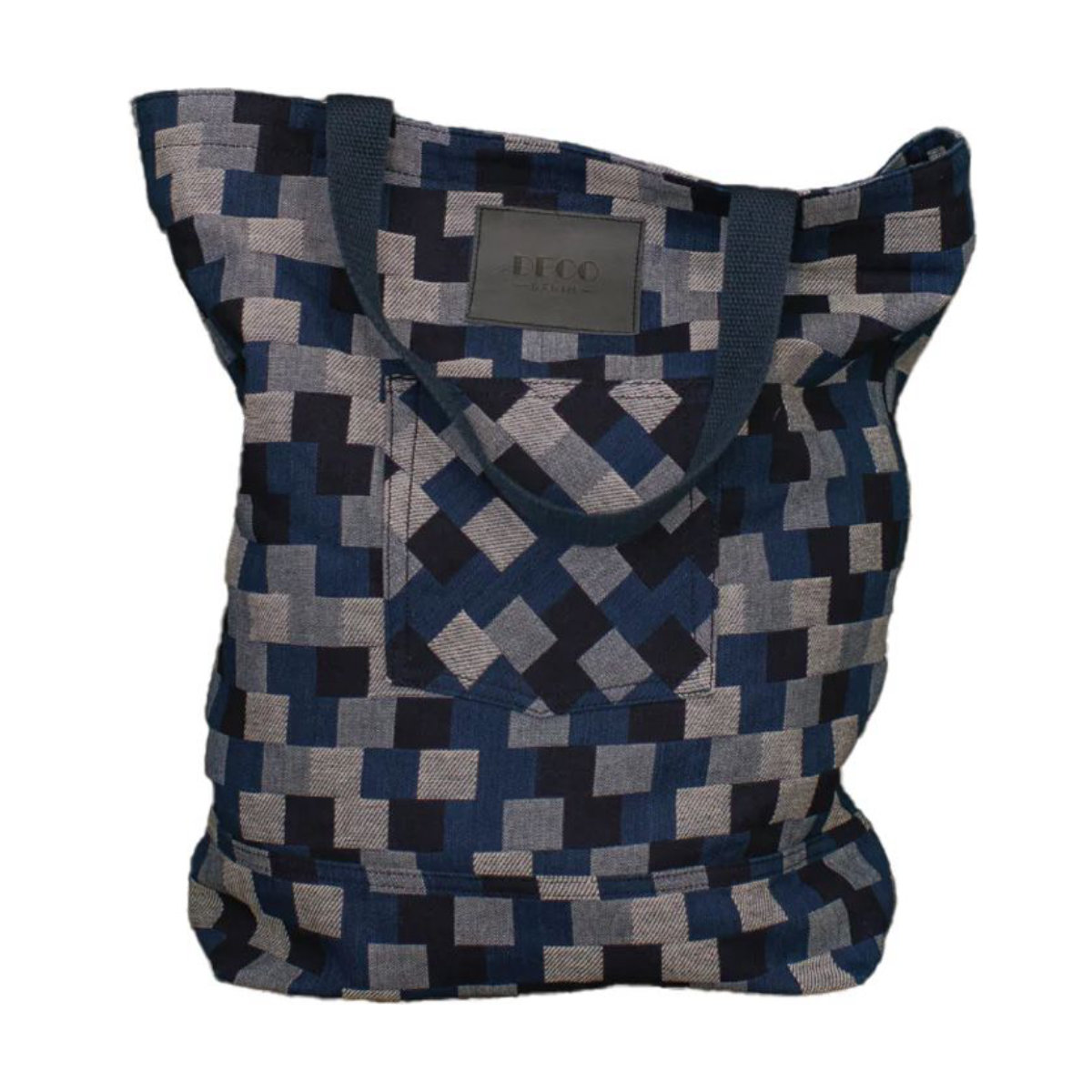 Deco Denim Patchwork Jacquard Tote Bag