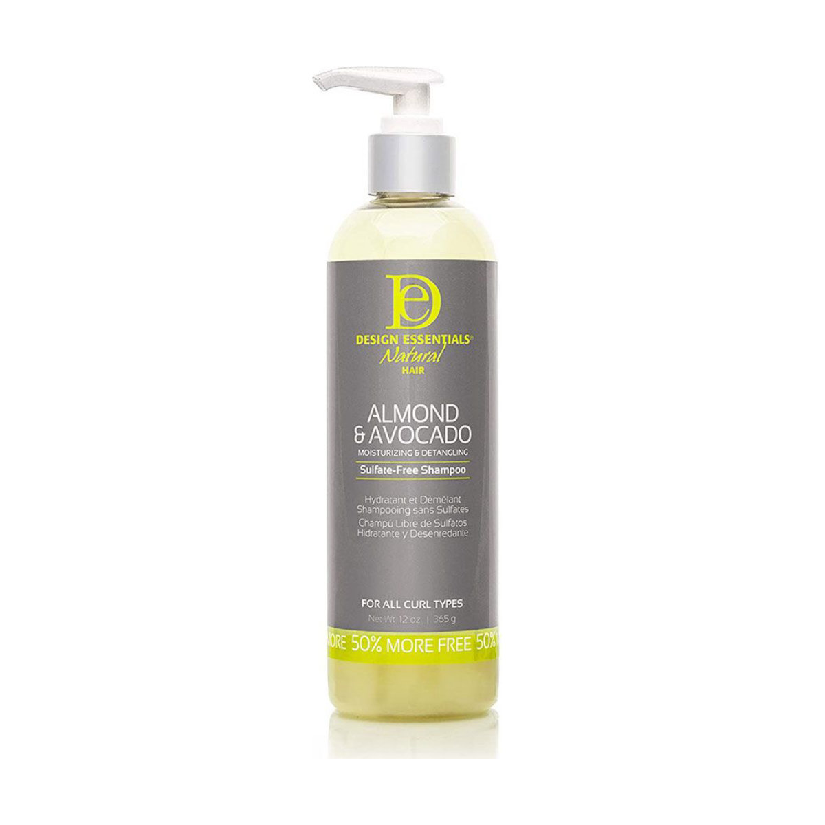 Design Essentials Almond & Avocado Moisturizing & Detangling Sulfate-Free Shampoo