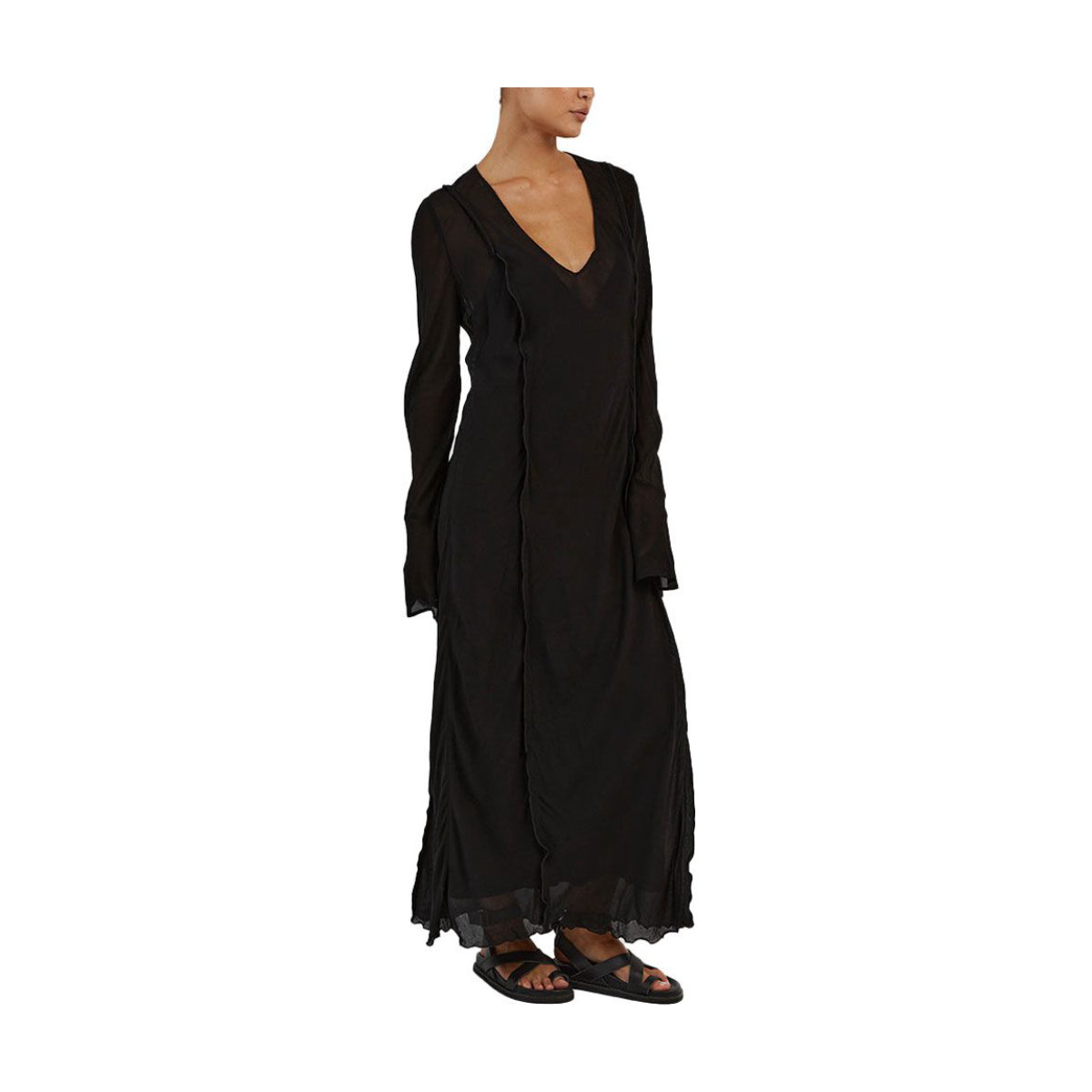 Dissh Bowie Black Sheer Viscose Dress