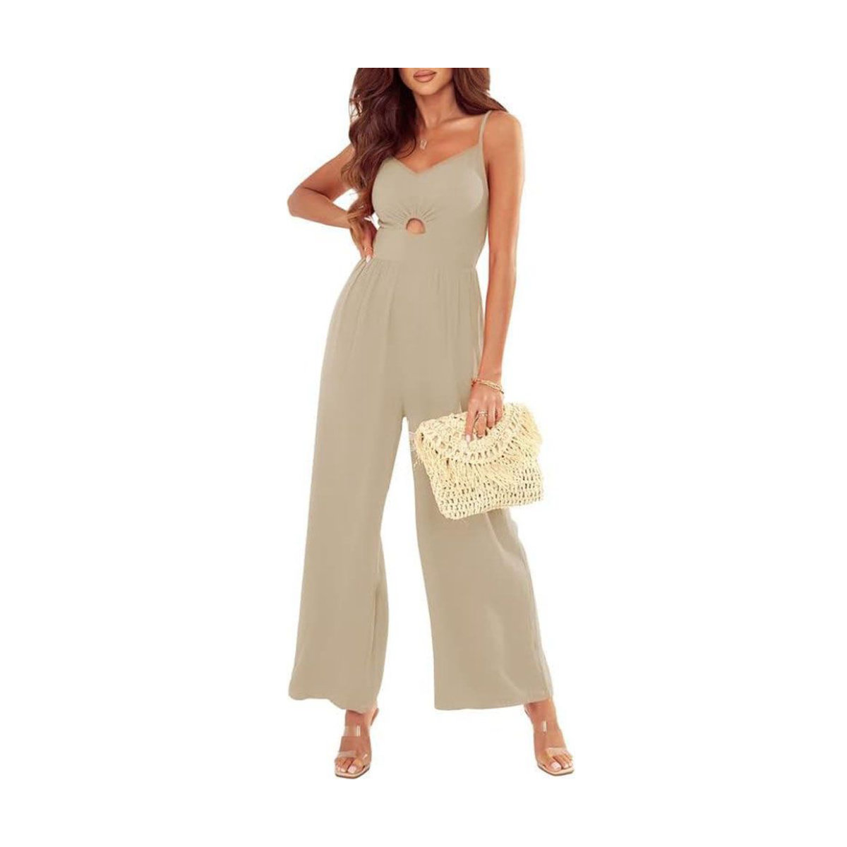 Dokotoo Loose Spaghetti Strap Jumpsuit