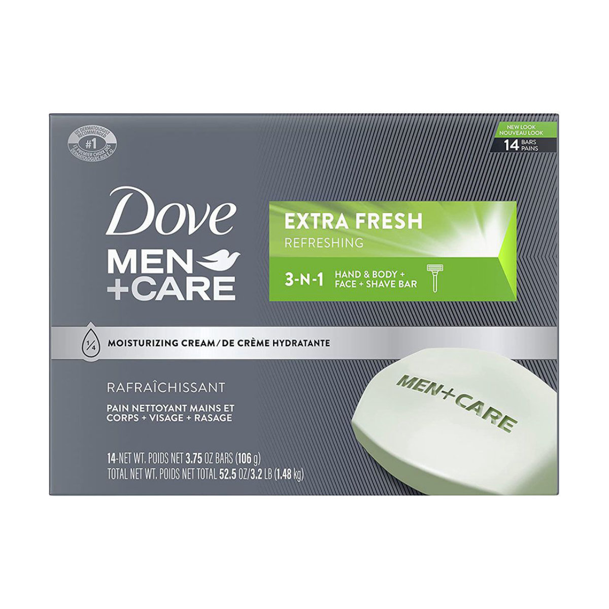 Dove Men+Care Extra Fresh Body and Face Bar Soap