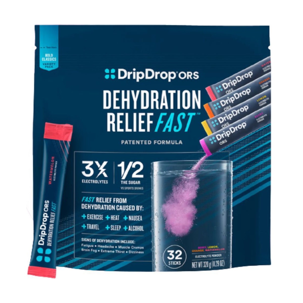 DripDrop ORS Hydration Electrolyte Powder Packets