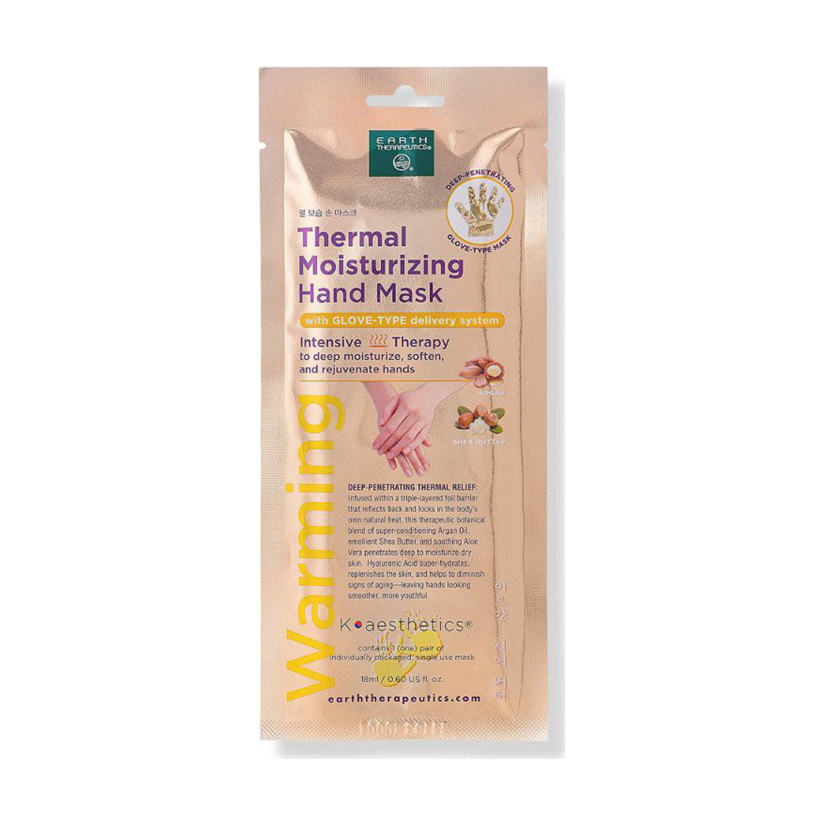 Earth Therapeutics Warming Thermal Moisturizing Hand Mask