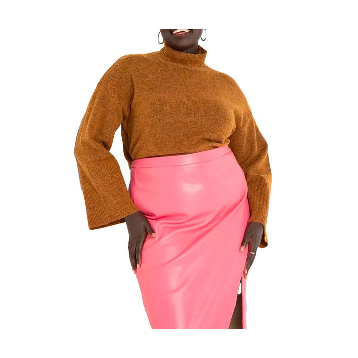 Eloquii Turtleneck Flare Sleeve Sweater