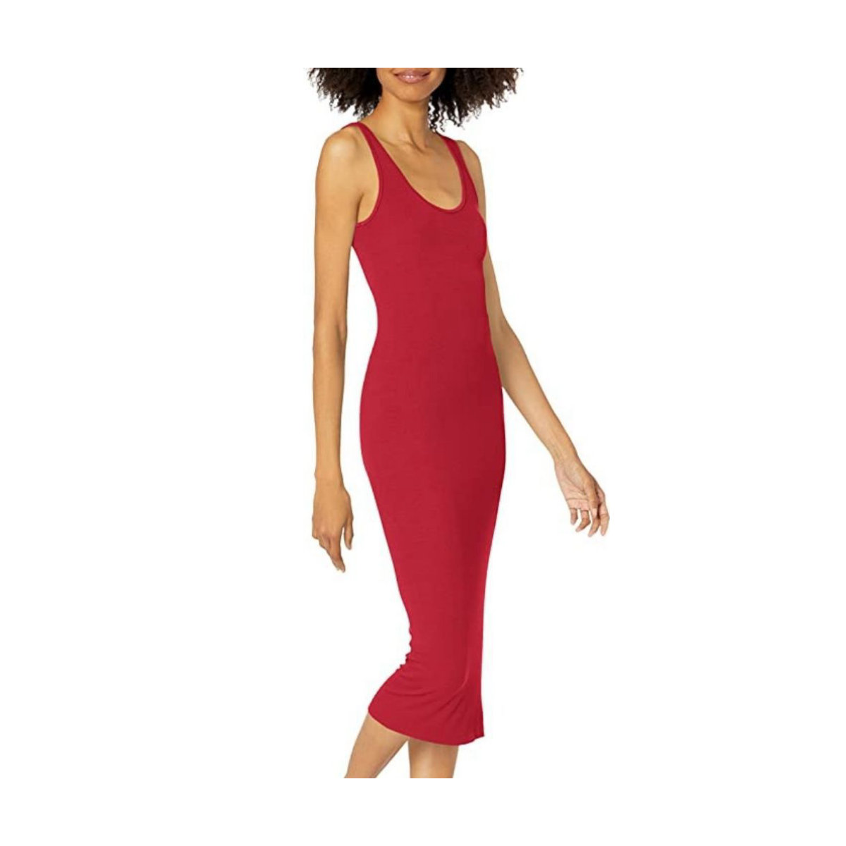 Enza Costa Stretch Silk Rib Tank Midi Dress